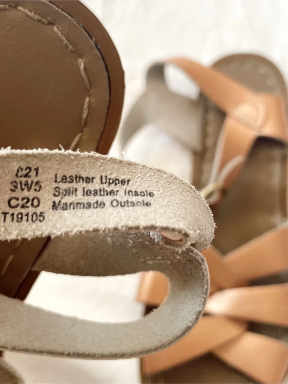 SALT WATER Sandals Hoy Fisherman Rose Gold Leather Buckle Mary Jane Strappy